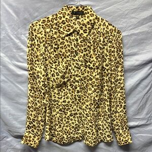 Guess Leopard Print Button Down Shirt